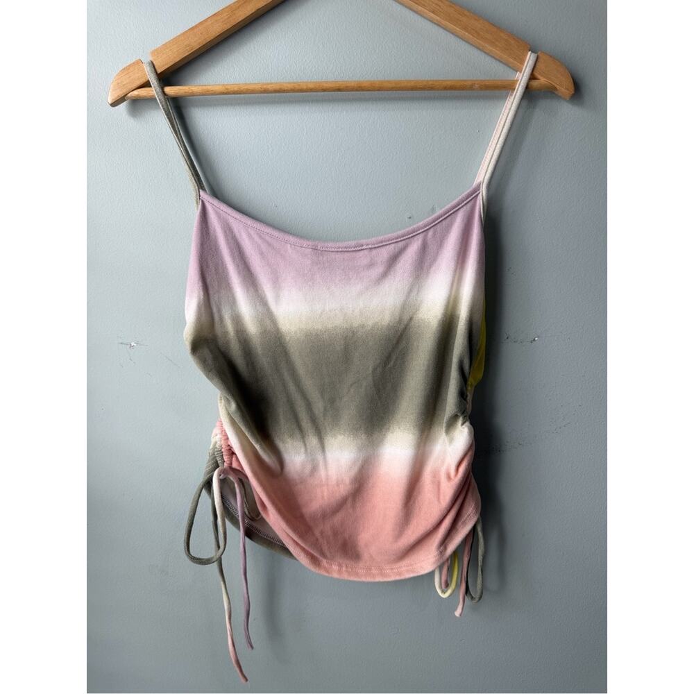 A.gain Ombre Ruched Drawstring Crop Top Size L - Picture 7 of 7